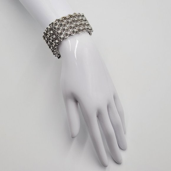 Monet Vintage Chain Mail Necklace & Bracelet Set - Picture 10 of 16